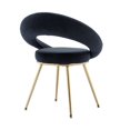 thumbnail image 5 of Motent Black Velvet Modern accent/Conversation Lounge Chair With Gold Plated Legs, unique appearance，Suitable For Office, Lounge, Living Room，set of 2, 5 of 9