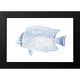 thumbnail image 2 of Vision Studio 18x13 Black Modern Framed Museum Art Print Titled - Blue And White Tropical Fish III, 2 of 5