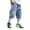 Blue, variant on Conairie Boys Jean Shorts Letter Print Baggy Elastic Mid Rise Denim Shorts Casual Cut Off 2026 Casual Summer Straight Leg Trousers Blue 3-4 Y