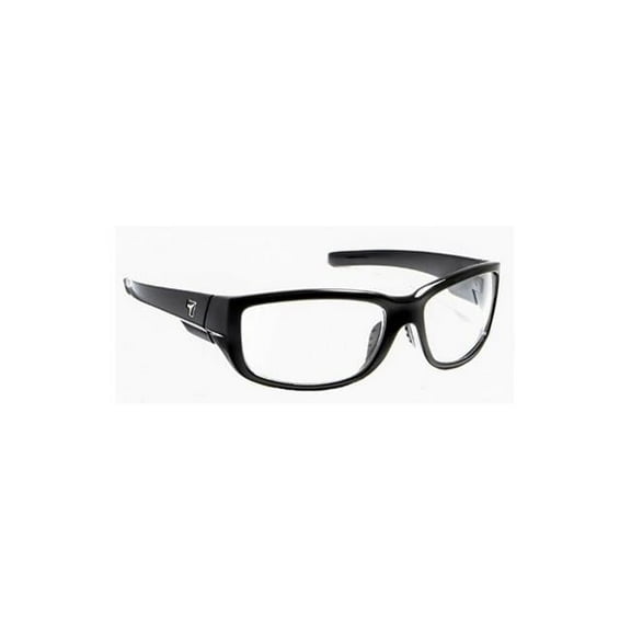 7eye 860540 Dillon Sharp View Clear Sunglasses- Glossy Black - Small & Large