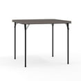 thumbnail image 1 of 34'' Square Bi-Fold Dark Gray Plastic Folding Table with Carrying Handle, 1 of 9