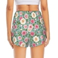 thumbnail image 4 of Goofa Rose Flowers Printed Women 2 in 1 Running Shorts,Quick Dry Athletic Workout Shorts,High Waisted Athletic Shorts with Liner Pockets-Medium, 4 of 9
