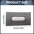 thumbnail image 4 of Ofertas Únicas 1Pcs Soporte de Tejido para Coche Caja Organizadora de Tejidos con Studs de Diamantes PU Rhinestones 8.86"x4.72"x1.18" Negro Blanco, 4 of 6