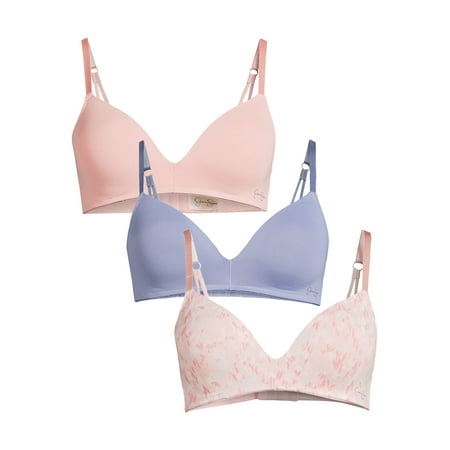 Jessica Simpson Women’s Micro Wireless Bras, 3-Pack