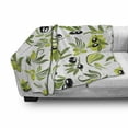 thumbnail image 2 of Botanical Soft Flannel Fleece Throw Blanket, Demonstration of Fresh Olive Branches in Abstract Concept, Cozy Plush for Indoor and Outdoor Use, 50" x 60", Green White and Charcoal Grey, by Ambesonne, 2 of 5