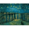 thumbnail image 2 of Van Gogh, Vincent 18x15 Black Ornate Wood Framed with Double Matting Museum Art Print Titled - La nuit toile-Arles, 2 of 4