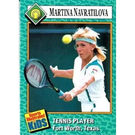 Martina Navratilova 1989 Sports Illustrated for Kids tennis card