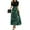 Green-A6, variant on Women's Summer Wrap Maxi Dress Casual Boho Floral Crew Neck Short Sleeve Ruffle Hem Split Beach Long Dresses Army Green S
