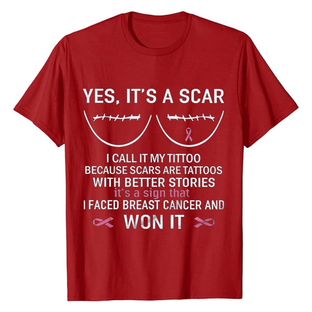 Tops de trabajo para mujer Blusa de manga corta Camiseta con estampado de letras de concienciación sobre los senos Tops en octubre Pompotops hfajkhk142071