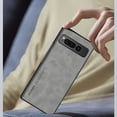 thumbnail image 3 of Case Designed for Google Pixel 9 Pro Fold / Fold 2, Slim Fit Classic PU Leather Shockproof Anti-Slip Lightweight Wireless Charging Vintage Phone Cover for Google Pixel 9 Pro Fold / Fold 2, Winered, 3 of 9