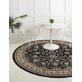 thumbnail image 3 of Rugs.com Yasmin Collection Rug – 8 Ft Round Black Medium Rug Perfect For Kitchens, Dining Rooms, 3 of 8