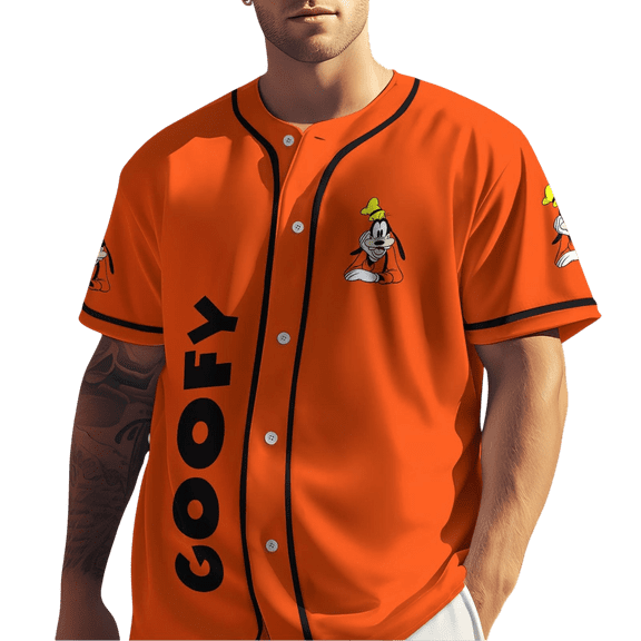 Goofy Jersey Shirt, Disney Baseball Shirt, Cute Goofy Shirt, Cartoon Movie Lover Gift, Goofy Baseball Jersey Shirt, Birthday Gift