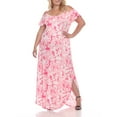 thumbnail image 4 of White Mark Women's Plus Size Tie-Dye Cold Shoulder Maxi Dress, 4 of 5