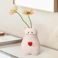 thumbnail image 5 of Cat Vase Resin Cat Shaped Vase with Heart - Modern Minimalist Cute Cat Statue Flower Holder for Table Centerpieces Living Room Bedroom Shelf - Ideal Gift for Cat Lovers, 5 of 7
