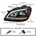 thumbnail image 3 of Spec-D Tuning Black Projector Headlights w/ LED Sequential Signal Compatible with 2006-2008 Mercedes Benz W164 ML350 ML500 ML-Class, Left + Right Pair Headlamps Assembly, 3 of 6