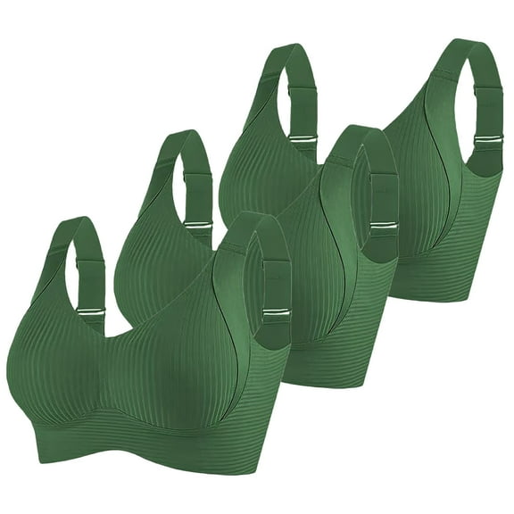 Maplenight 3 PC Sports Bras for Women Removable Padless No Underwire Racerback Bralettes Breathable Support Comfy Lightweight Active Bra