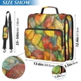 thumbnail image 2 of FORMRS Zipper Binder with Shoulder Strap 2-inch Ring 500 Sheet Capacity File Bag, Retro Autumn Leaves, 2 of 5