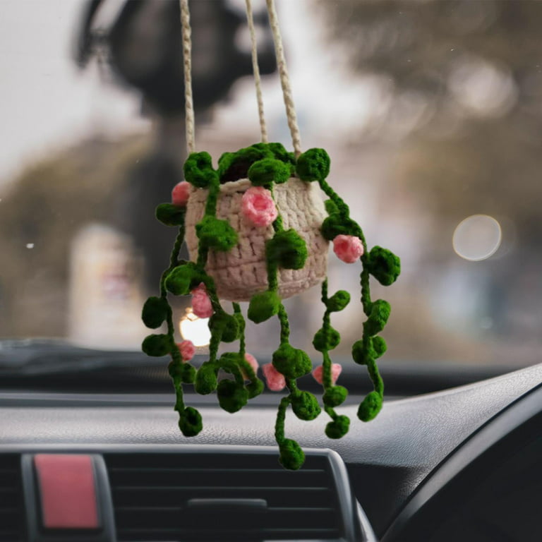 Buy Car Plant, Crochet Hanging Basket, Hanging Plant for Car Decor