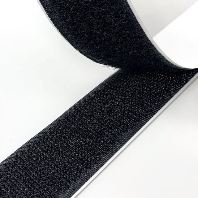 Tiras de velcro con adhesivo - Cierres adhesivos de resistencia industrial Cinta de velcro para montar, colgar u organizar artículos en interiores o exteriores - Negro