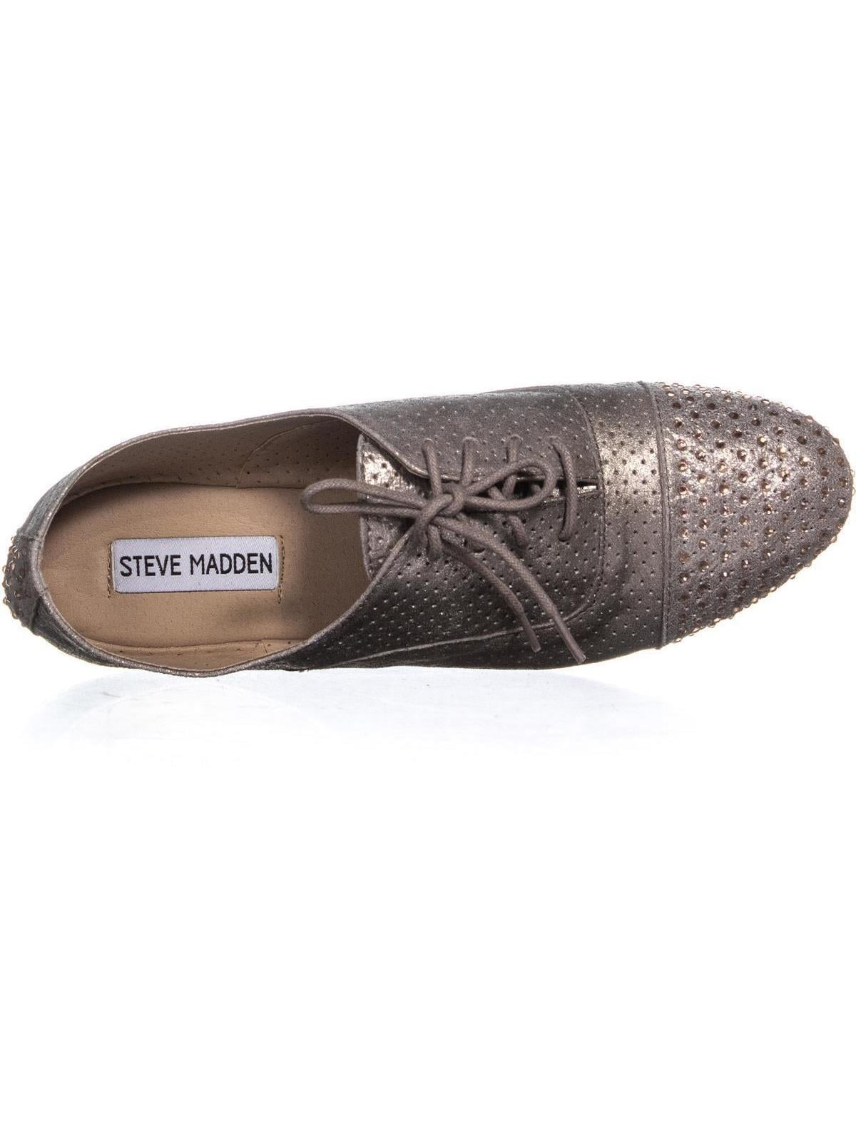 steve madden silver oxfords