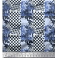 thumbnail image 1 of Soimoi Cotton Voile Fabric Check & Texture Print Fabric by Yard 56 Inch Wide, 1 of 1