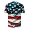thumbnail image 4 of Ynynloco Men's Casual T-Shirts Independence Day T-Shirt American Flag Print Tshirts Short Sleeve Crew Neck Slim Fit Tee Tops, 4 of 5