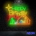 thumbnail image 3 of Handmadetneonsign Happy Birthday Jesus Neon Sign, Holy Night Nativity Scene Christian Led Sign, Christmas Wall Decor 80843, 3 of 5