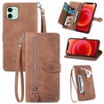 thumbnail image 3 of Case for iPhone 12 mini Zipper Wallet Cover Lanyard Crossbody Neck Strap Compatible with iPhone 12 mini Case, 3 of 5
