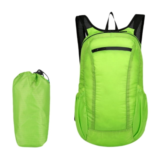 Mochila plegable de gran capacidad, elegante y compacta, ideal para ir de compras o vacaciones. Verde