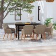 thumbnail image 1 of vidaXL 7 Piece Garden Dining Set with Cushions Brown, 1 of 4