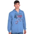 thumbnail image 5 of Freedom Flyer Cool American BMX Biker Zip Up Hoodie Men's Women's Brisco Brands 3X, 5 of 6