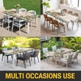 thumbnail image 5 of Eucalyptus Trucks Table Cloths for 8 Foot Rectangle Tables, Spring Farmhouse Floral Leaves Burlap Patio Waterproof Elastic Fitted Tablecloths, Washable Rectangular Table Cover for Camping, 5 of 8