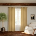 thumbnail image 6 of Archaeo  Cotton Blend Button Semi-Sheer  Tab Top Single Curtain Panel, 1 Panel, Camel, 40”W x 63"L, 6 of 8