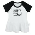 thumbnail image 1 of Daddy's Future Golfing Buddy Funny Dresses For Baby, Newborn Babies Skirts, Infant Princess Dress, 0-24M Kids Graphic Clothes (Black Raglan Dresses, 12-18 Months), 1 of 5