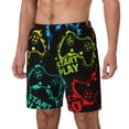 thumbnail image 2 of Haiem Play Game Start Mens Swim Trunks with Compression Liner 2 in 1 Swimming Shorts Stretch Swimwear Quick Dry,Board Shorts-XX-Large, 2 of 9