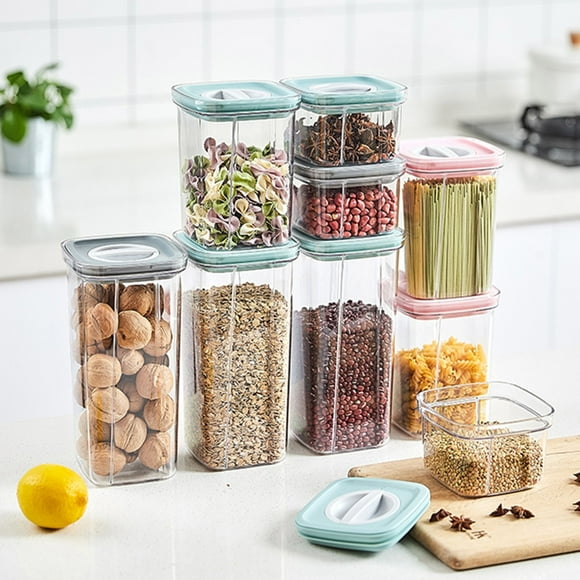 Airtight Food Storage Container Set with Lids Plastic Kitchen Pantry Canister for Cereal Flour Sugar 1300Ml , Kitecy Airtight Containers Airtight Containers Pantry Organization