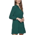 thumbnail image 2 of Kensie Robe Droite à Col pour Femmes, Verte, 14, 2 of 3