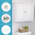 thumbnail image 6 of RiverRidge Geneva Two-Door Bathroom and Laundry Wall Mount Storage Medicine Cabinet with Fixed and Adjustable Shelves - White, 6 of 7
