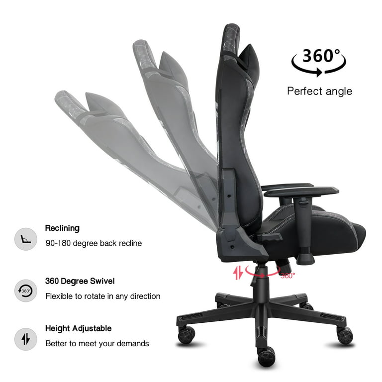 Tri-Color Streamer Gaming Chair Reclining Backrest Cushion