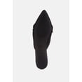 thumbnail image 7 of ASTRE Pearl Embellished Shimmer Mules In Black, 7 of 7