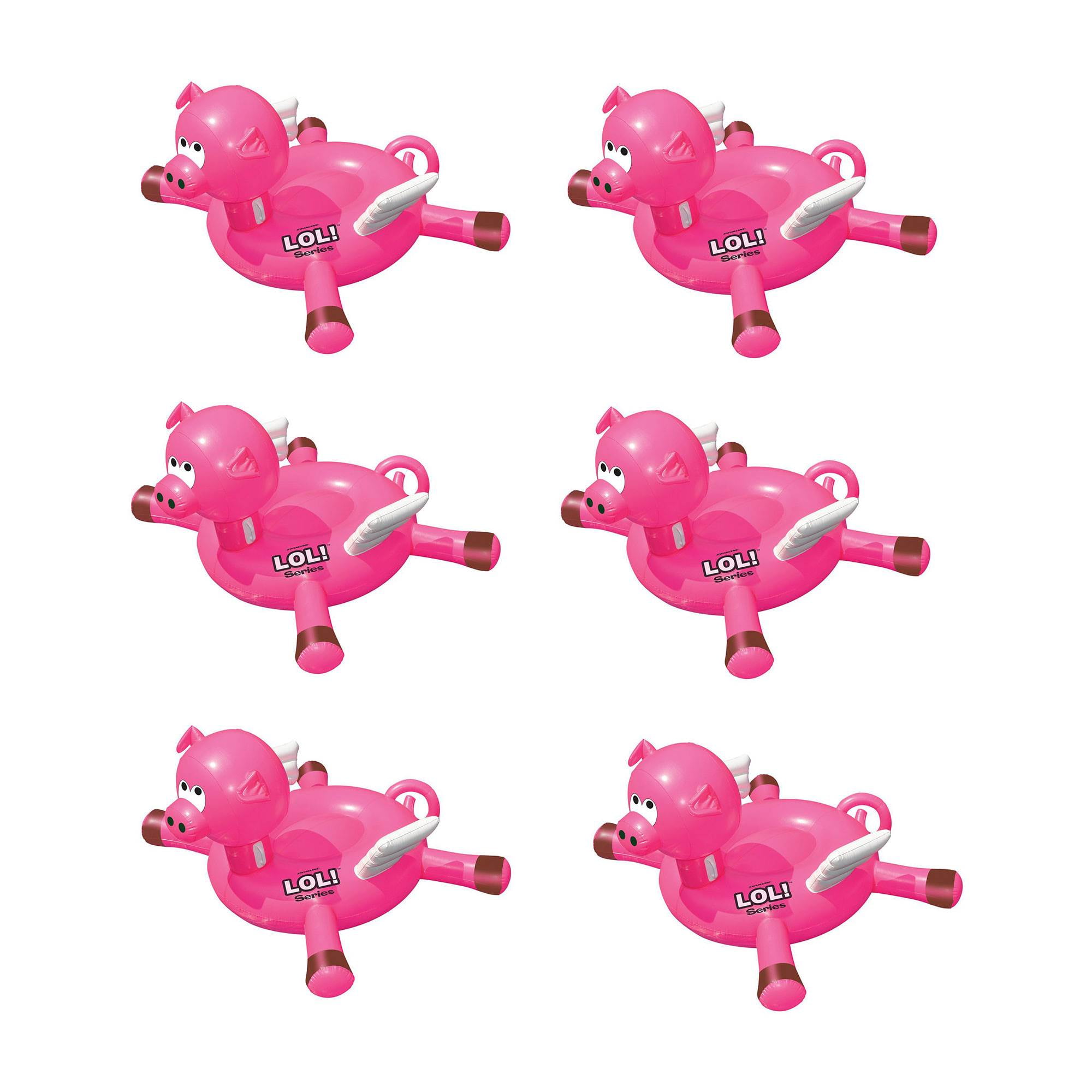 Series Giant Inflatable Ride-On Flying Pig Pool Float Used Details about   Swimline LOL 