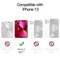 thumbnail image 2 of JETech Magnetic Case for iPhone 13 6.1-Inch Compatible with MagSafe Wireless Charging, Shockproof Phone Bumper Cover, Anti-Scratch Clear Back (Red), 2 of 7
