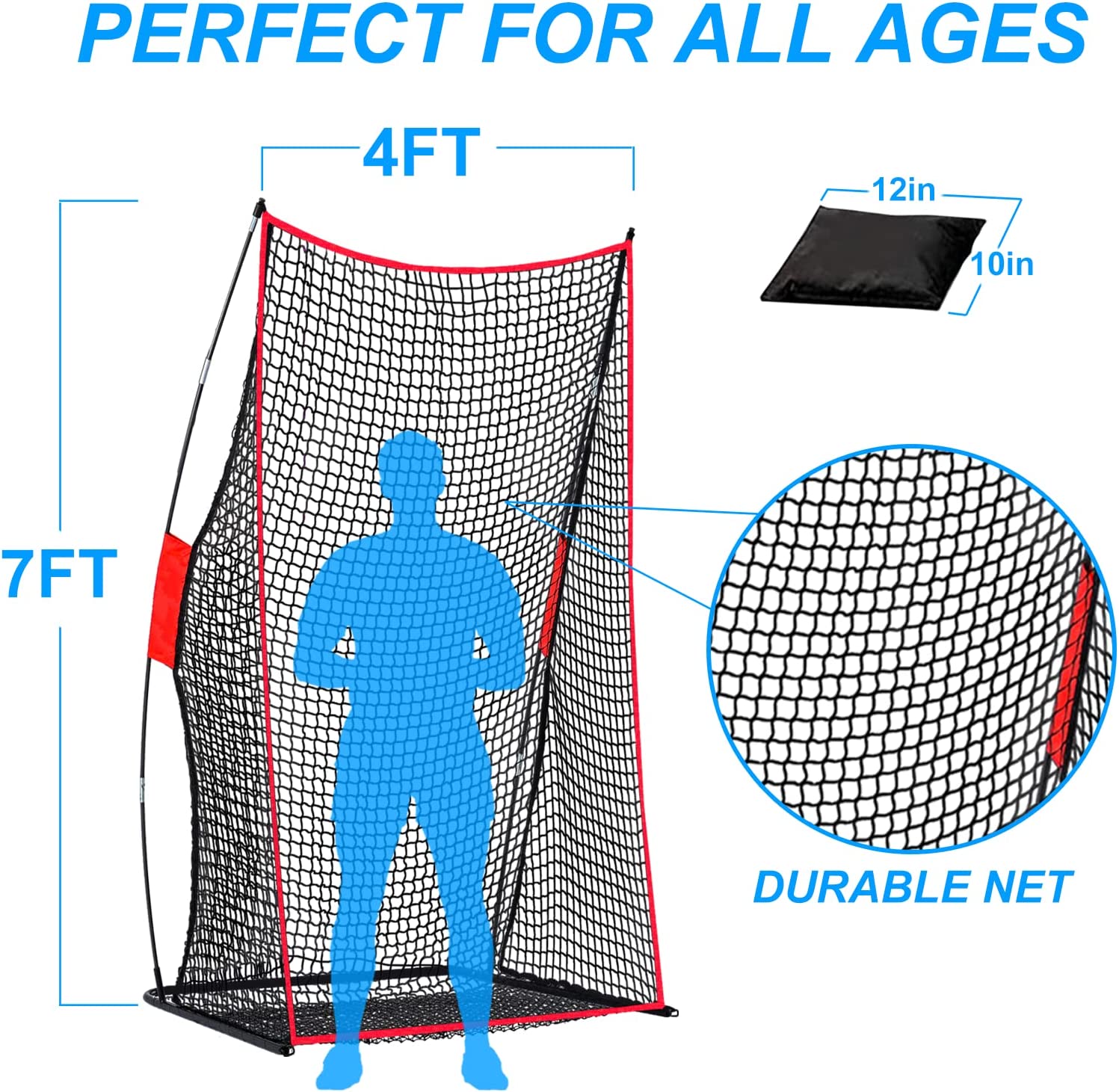 Football Field Cove Rd Net 4x7ft Kicking Net For Field Goals Football Kicking Net 4x7 FT ...