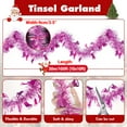 thumbnail image 2 of 10PACK 10Feet Christmas Bell Tinsel Garland,Sliver and Pink Metallic Tinsel Twist Garland Glittering Decoration for Christmas Tree Decor Wedding Summer Luau Birthday Party Indoor Hanging Home, 2 of 7