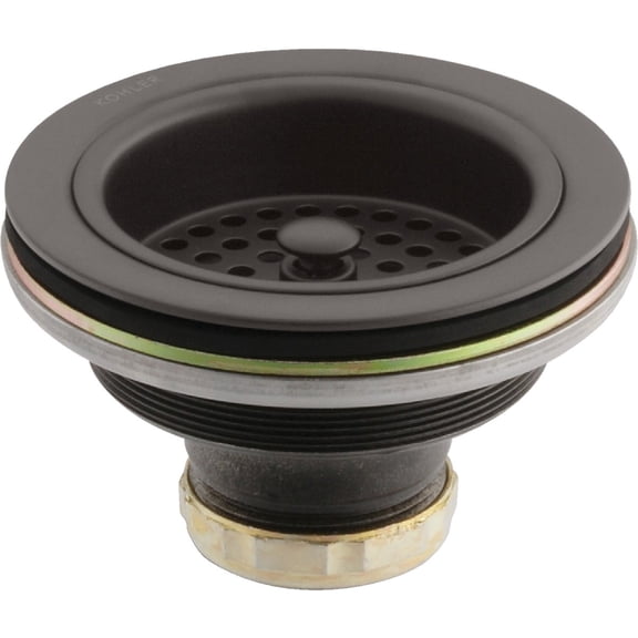 Kohler Duostrainer Brass Sink Strainer - Oil-Rubbed Bronze - Multicolor — Residential Use, Standard Application
