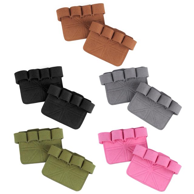 Fitness Guantes antideslizantes para levantamiento de pesas, protectores de manos, almohadillas protectoras para la palma de la mano (negro)