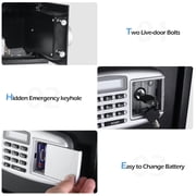Spaco Digital Deposit Safe, Easy Access Slot, Black, for Cash & Valuables