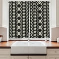 thumbnail image 2 of Ambesonne Geometric Kitchen Curtains, Chevron Zigzags Boho, 55"x39", Charcoal Grey Black, 2 of 3