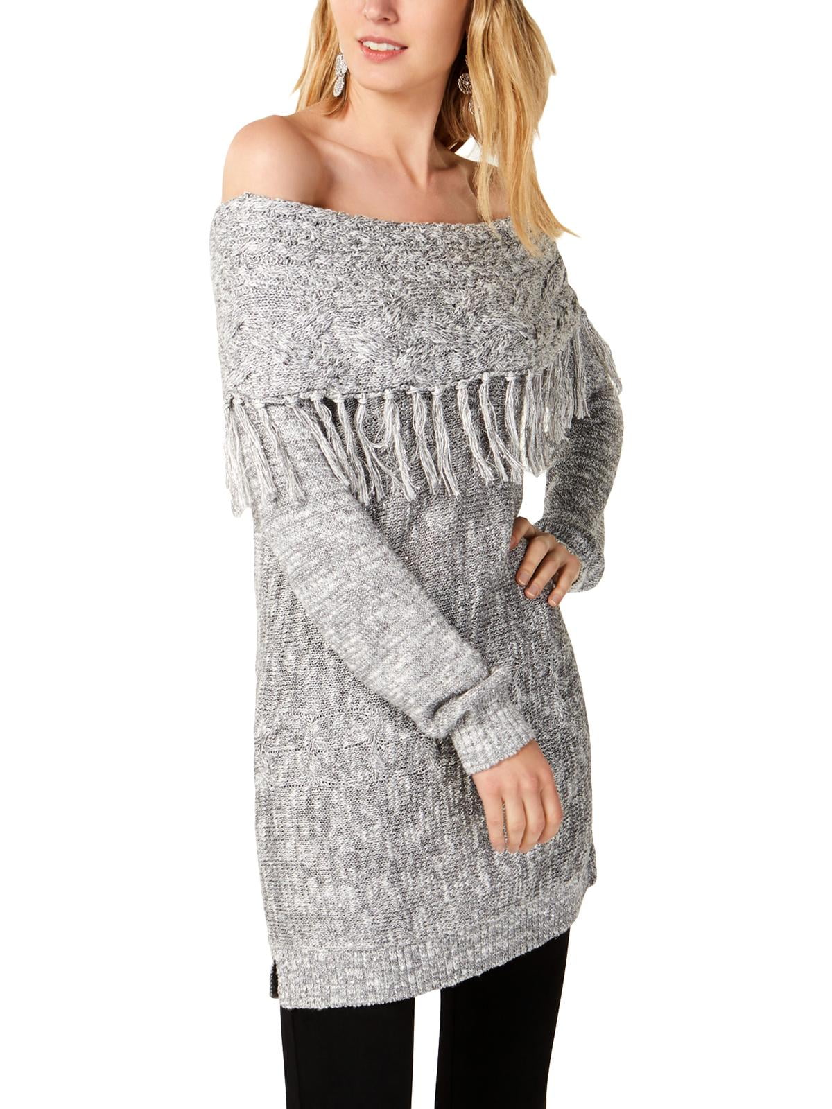INC Womens Fringe Off-The-Shoulder 