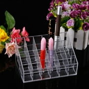 24Slots PlasticTransparent Multifunctional Clear Lipstick Stand Case Cosmetic Makeup Tools Lipstick Rack Organizer